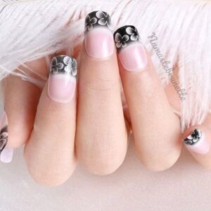 2/$16 Floral French Manicure Press On Nails